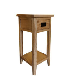 Nightstand Tables, Oak Compact Side Table With Drawer And Shelf, Bedside Cabinet - Fully Assembled - 36W X 36D X 74H - thumbnail 6