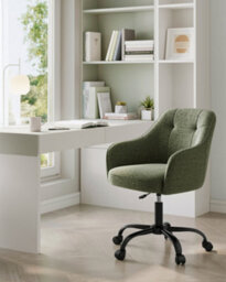 LEDREM Office Chair, Swivel Chair, Desk Chair, Makeup Vanity Chair, Adjustable Height, Armrests, 110 Kg Load - thumbnail 4