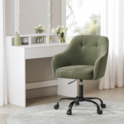 LEDREM Office Chair, Swivel Chair, Desk Chair, Makeup Vanity Chair, Adjustable Height, Armrests, 110 Kg Load - thumbnail 3