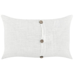 Beliani Set Of 2 Decorative Cushions Banori Linen 30 X 50 Cm White Solid - thumbnail 1