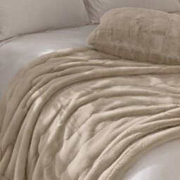furn. Furn Empress Faux Fur Cushion Cover, Oatmeal, 45 X 45Cm - thumbnail 5