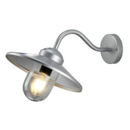 Stylish Outdoor Ip44 Wall Light In Stainless Steel With Led E27 Bulb