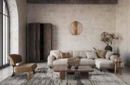 Mayfair Living Room Area Rug Metallic Sheen Contemporary Modern Matrix Design - Dark Grey 120Cm X 170Cm - thumbnail 3
