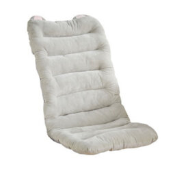 Living And Home Skin Friendly Ultra Soft Cat Ear Short Plush Grey Cushion Non-Slip Seat Pad Lounger Cushion 100Cm(L) X 45Cm(W) - thumbnail 2