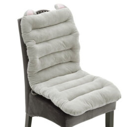Living And Home Skin Friendly Ultra Soft Cat Ear Short Plush Grey Cushion Non-Slip Seat Pad Lounger Cushion 100Cm(L) X 45Cm(W) - thumbnail 5