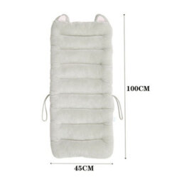 Living And Home Skin Friendly Ultra Soft Cat Ear Short Plush Grey Cushion Non-Slip Seat Pad Lounger Cushion 100Cm(L) X 45Cm(W) - thumbnail 9