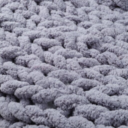 Living And Home Warm Comfortable Chunky Soft Handwoven Knitted Chenille Throw Blanket 150Cm L X 100Cm W Grey - thumbnail 3