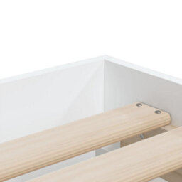 Berkfield Bed Frame With Drawers Without Mattress White 75X190 Cm Small Single - thumbnail 8
