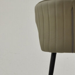 Lakeland Furniture Colby Taupe Faux Leather Black Fixed Leg Base Bar Stool - thumbnail 8