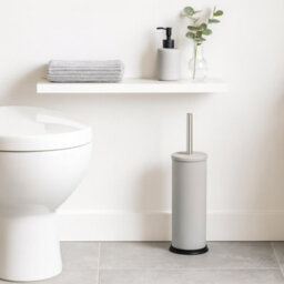 Harbour Housewares 2X Matt Grey Toilet Brushes With Holder Round Brush With Non Slip Base Rust Resistant Toilet Cleaning Brush Set - thumbnail 7