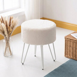 Dressing Table Vanity Stool Padded Seat W/metal Legs - thumbnail 3