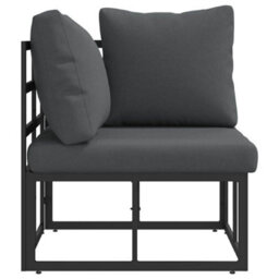 Walplus Outdoor Furniture With Cushion With Pillow Black Aluminium - thumbnail 6
