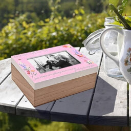 Widdop Wooden Mum Keepsake Memory Box With 4X6 Photo Frame Lid Storage For Photos Trinkets And Keepsakes - thumbnail 5