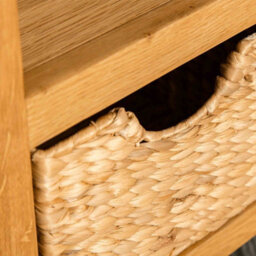 Surrey Oak 100Cm Corner Tv Unit With Baskets - Fully Assembled By Roseland Furniture - thumbnail 7
