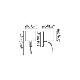 Luminosa Lighting Luminosa Tira Wall Lamp White E27 With Reading Light 3W 3000K - thumbnail 2