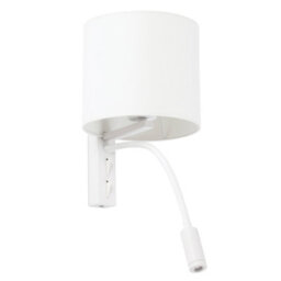Luminosa Lighting Luminosa Tira Wall Lamp White E27 With Reading Light 3W 3000K