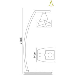 Luminosa Lighting Luminosa Zen Table Lamp 1 Light G9, Polished Brass - thumbnail 6