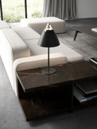 Nordlux Dftp Strap Indoor Table Lamp Black Metal E27 Brown & Black Strap - Mains Powered, Ip20 - thumbnail 4