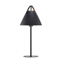 Nordlux Dftp Strap Indoor Table Lamp Black Metal E27 Brown & Black Strap - Mains Powered, Ip20 - thumbnail 2