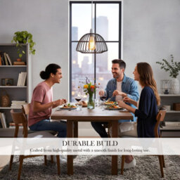 2 Pack Black Metal Cage Pendant Lampshades Modern Industrial Ceiling Lights With E27 Holder For Bedroom & Living Room - thumbnail 2