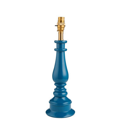 Loops Elegant Marlin Blue Table Lamp Base With Brass Accent For Stylish Home Decor - image 1