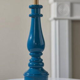 Loops Elegant Marlin Blue Table Lamp Base With Brass Accent For Stylish Home Decor - thumbnail 4