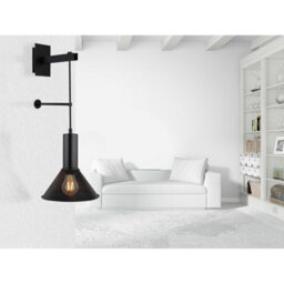 Luminosa Lighting Luminosa Jedd 21Cm Wall Lamp Matt Black 1X E27 - thumbnail 4