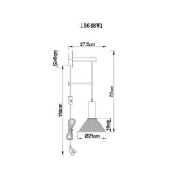 Luminosa Lighting Luminosa Jedd 21Cm Wall Lamp Matt Black 1X E27 - thumbnail 5