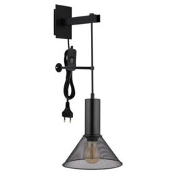 Luminosa Lighting Luminosa Jedd 21Cm Wall Lamp Matt Black 1X E27 - thumbnail 2