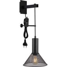 Luminosa Lighting Luminosa Jedd 21Cm Wall Lamp Matt Black 1X E27 - thumbnail 1