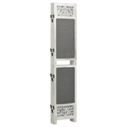 Berkfield 6-Panel Room Divider Grey 210X165 Cm Fabric - thumbnail 3