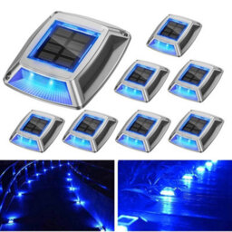 8Pcs Led Solar Deck Lights Ip68 Outdoor - thumbnail 1