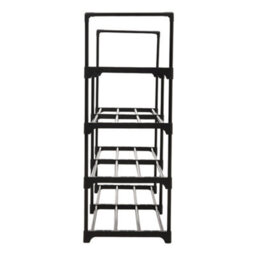 Thehotsale 4 Tier Double Row Diy Steel Tube Shoe Rack For 20 Pairs Of Shoes - thumbnail 8