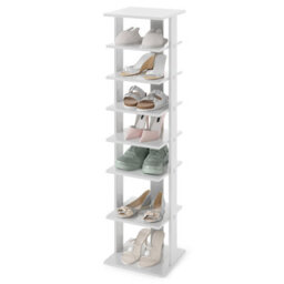 Gainoom 7-Tier Grey Vertical Shoe Rack Shoe Storage Organizer Shoe Tower - thumbnail 1