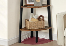 Modcraft Rustic 5-Tier Corner Ladder Shelf And Industrial Bookcase & Plant Stand - thumbnail 2