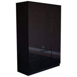 Lassic Vida Designs Glinton 3 Door 2 Drawer Wardrobe (100% Fsc), Black - thumbnail 9