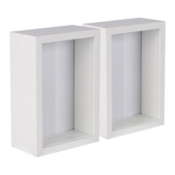 "Nicola Spring 4 X 6"" Deep Photo Frames - White - 3D Deep Box Picture Frame Portrait Display Case (17.5 X 12.5Cm) - Set Of 5" - thumbnail 1