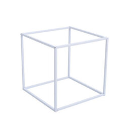 Living And Home White Cube Metal Floor Vase Flower Stand Wedding Centrepieces 31Cm - thumbnail 4