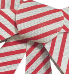 Snow White 6X 2 Red White Candy Stripe Christmas Bows Tree Decoration 17Cm X 14Cm - thumbnail 3