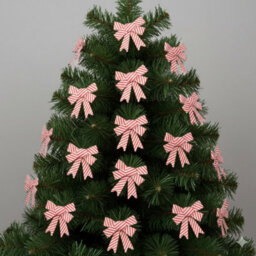 Snow White 6X 2 Red White Candy Stripe Christmas Bows Tree Decoration 17Cm X 14Cm - thumbnail 5
