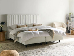 Beliani Adjustable Bed Boucle Castellan 180 X 200 Cm (Eu Super King) Off-White - thumbnail 2