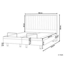 Beliani Adjustable Bed Boucle Castellan 180 X 200 Cm (Eu Super King) Off-White - thumbnail 3