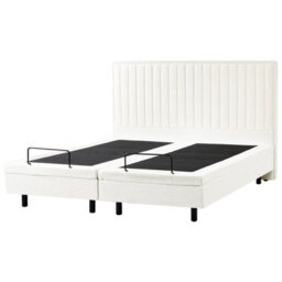 Beliani Adjustable Bed Boucle Castellan 180 X 200 Cm (Eu Super King) Off-White - thumbnail 6