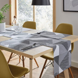 Catherine Lansfield Dining Larsson Geo 33X220 Cm Runner Grey - thumbnail 2