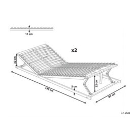 Beliani Manually Adjustable Bed Frame Monthois 160 X 200 Cm (Eu King Size) - thumbnail 3