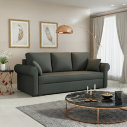 Olimpia Living Room Sofa Bed With Sleeping Function Bonell Springs Foam Hydrophobic Fabric 234X92X90 Cm Dark Green - thumbnail 1