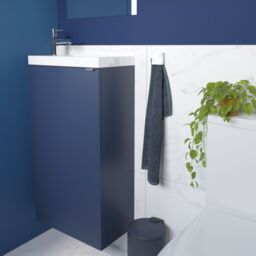 GoodHome Imandra Matt Blue Single Freestanding Bathroom Cloakroom Unit (H) 790mm (W) 440mm - thumbnail 9