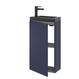 GoodHome Imandra Matt Blue Single Freestanding Bathroom Cloakroom Unit (H) 790mm (W) 440mm - thumbnail 8