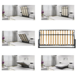 Wallbedking Classic Horizontal Small Single 76Cm X 190Cm ( 2Ft 6In X 6Ft 3In ) Murphy Wall Bed , Guest Bed