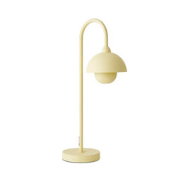Valuelights Tilly Pastel Lemon Arched Dome Shade Metal Table Lamp - thumbnail 1